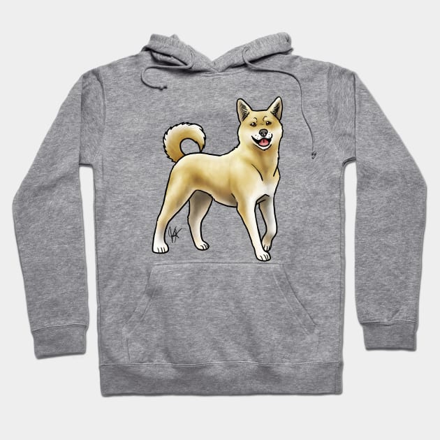 Dog - Korean Jindo - Tan Hoodie by Jen's Dogs Custom Gifts and Designs